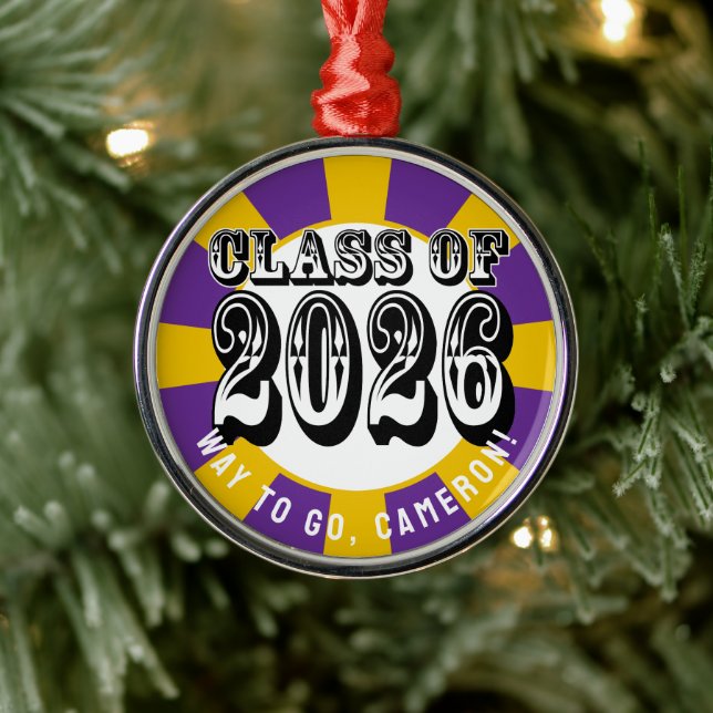 Western Class of 2026 Graduation Metal Ornament (Tree)