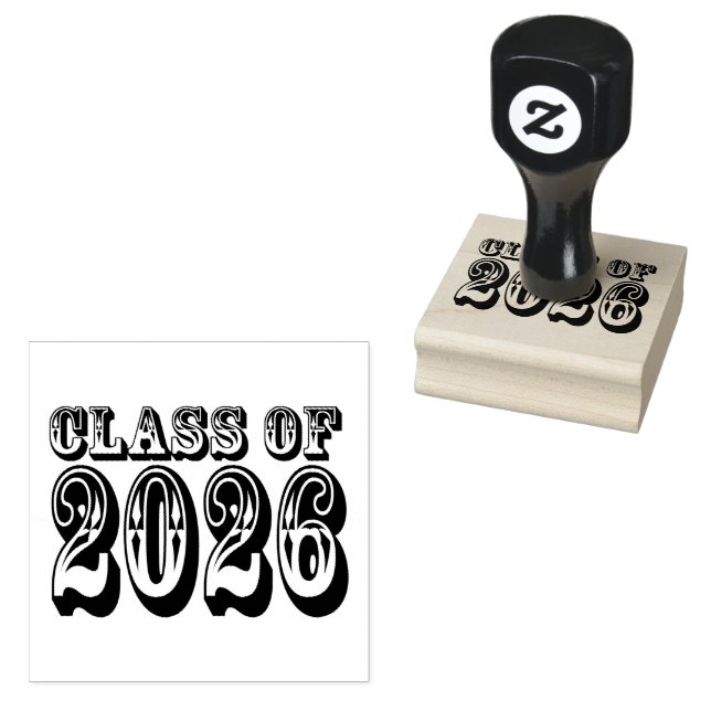 Western Class of 2026 Graduation Rubber Stamp (Stamped)