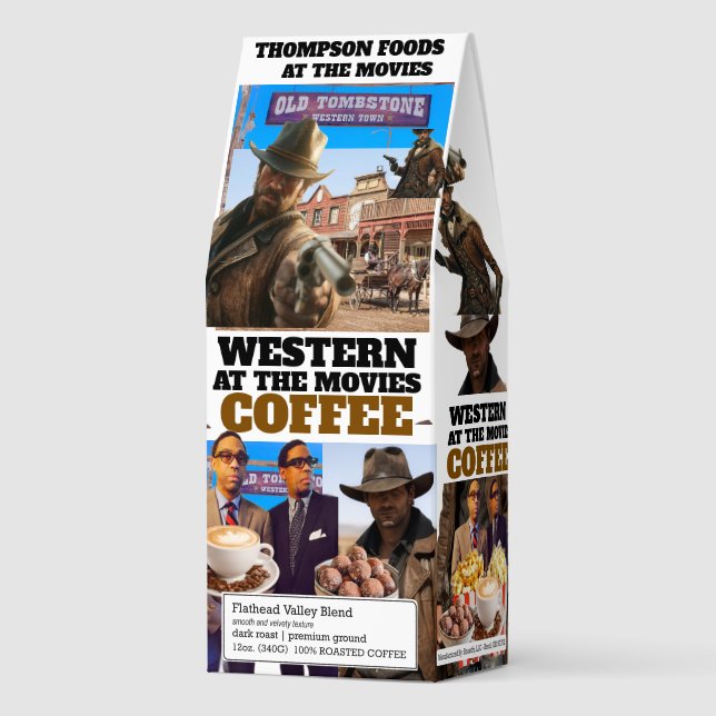 WESTERN  Coffee, 12oz Bag, Dark Roast, Flath Roast Roasted Coffee (Front)