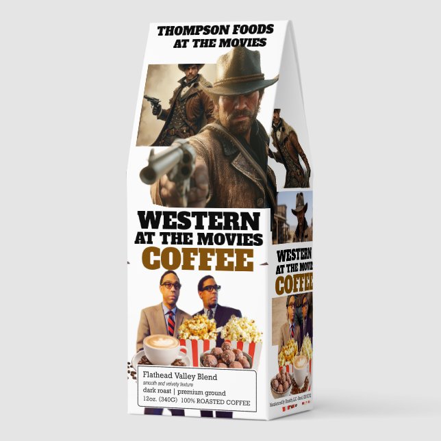 WESTERN  Coffee, 12oz Bag, Dark Roast, Flath Roasted Coffee (Front)