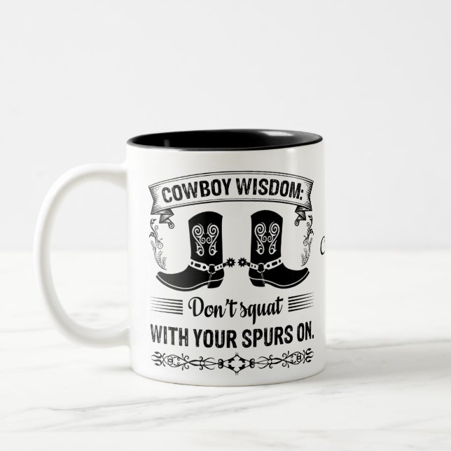 Western Coffee Mug, Personalized Cowboy Mug (Left)
