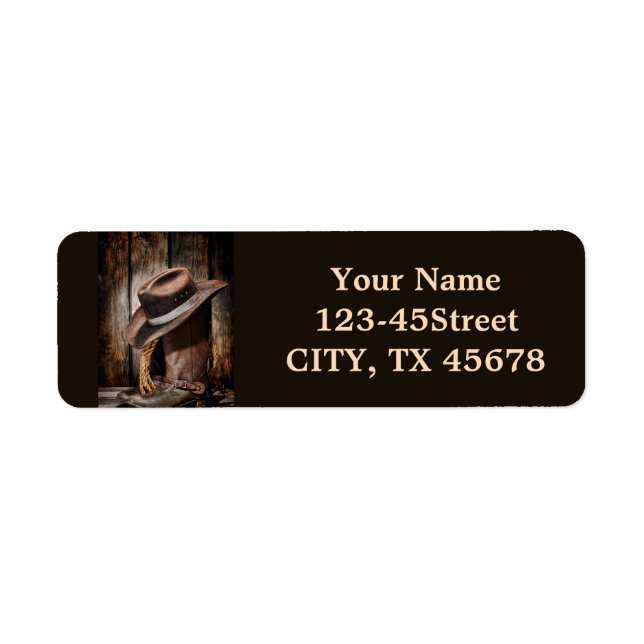 western country brown barn wood cowboy boots label (Front)