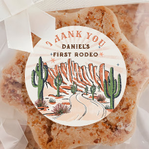 Western Country Cowboy Birthday Sticker