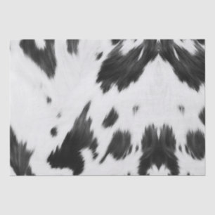 Western Country Cowboy Black White Cow Print Tissue Paper