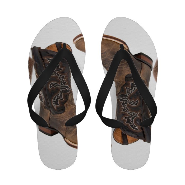 Western country cowboy boots fashion Flip Flops