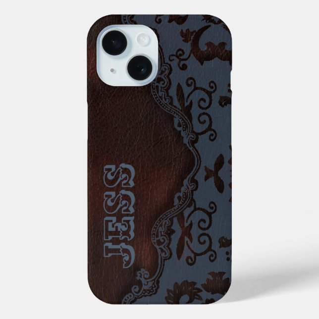 Western Country Cowboy Brown leather Case-Mate iPhone Case (Back)
