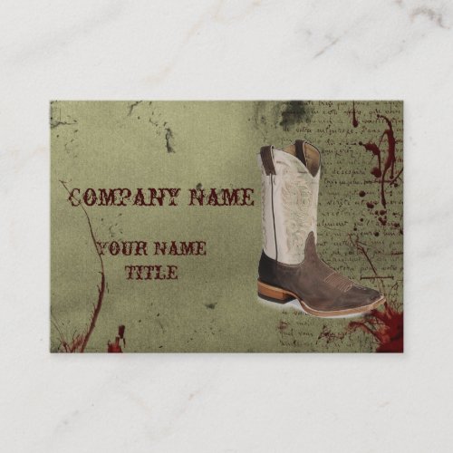 Western country cowboy handyman Construction Business Card