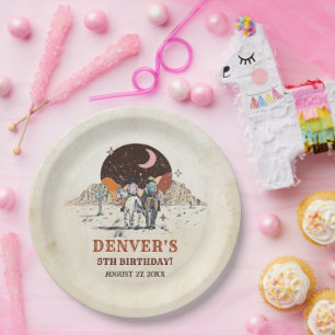 Western Country Cowboy Rodeo Birthday Party Paper Plates