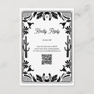 Western Country Cowboy Rustic Wedding Enclosure Card
