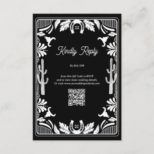 Western Country Cowboy Rustic Wedding Enclosure Card