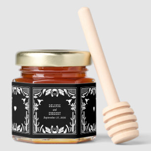 Western Country Cowboy Rustic Wedding Favor Honey Jar Favors