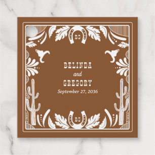 Western Country Cowboy Rustic Wedding Favor Tags