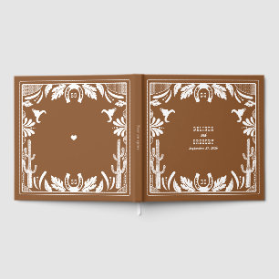 Western Country Cowboy Rustic Wedding Guest Book