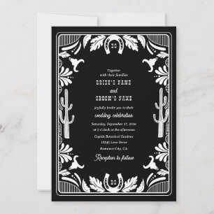 Western Country Cowboy Rustic Wedding Invitation