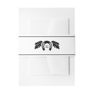 Western Country Cowboy Rustic Wedding Invitation Belly Band