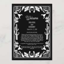 Western Country Cowboy Rustic Wedding Itinerary