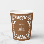 Western Country Cowboy Rustic Wedding Paper Cups