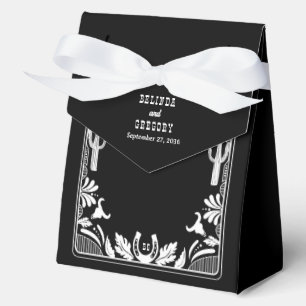 Western Country Cowboy Rustic Wedding Welcome Favor Boxes