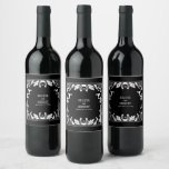 Western Country Cowboy Rustic Wedding  Wine Label