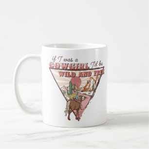 Western Country Cowgirl Coffee Mug