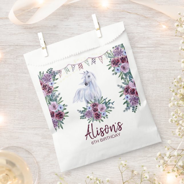 Western Country Cowgirl Rodeo Birthday Favor Bag (Clipped)