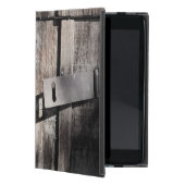 Western country daisy barn wood cowboy boot case for iPad mini (Front)