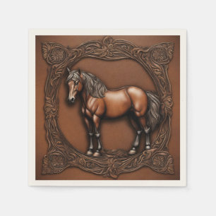 Western Country Equine Equestrian Horse Party  Napkins