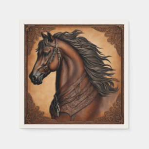 Western Country Equine Equestrian Horse Party Napkins