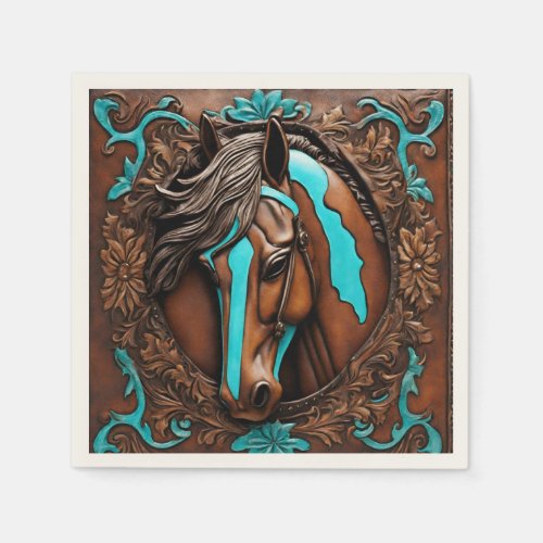 Western Country Equine Equestrian Horse Party  Napkins