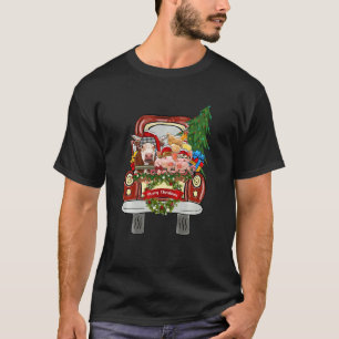 Western Country Farm Animals Merry Xmas Cows Pigs T-Shirt