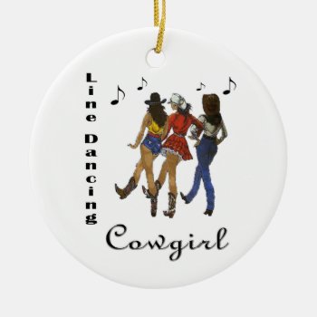 Western Country "line Dancing Cowgirl" Ornament by BootsandSpurs at Zazzle