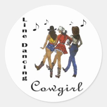 Western Country "line Dancing Cowgirl" Stickers by BootsandSpurs at Zazzle