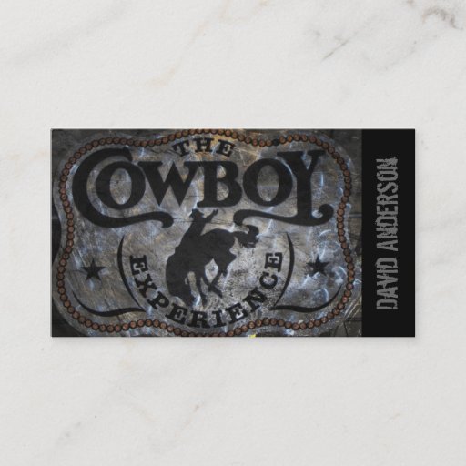 Customizable grunge vintage rustic western country cowboy rodeo business card templates