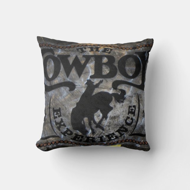 western country Stampede Horse cowboy rodeo Throw Pillow (Front)