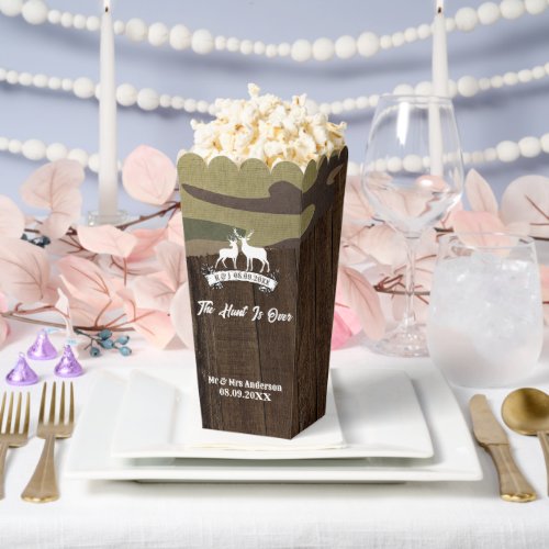 Western Country The Hunt Is Over Deer Wedding  Favor Boxes