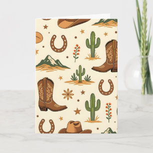 Western country theme with cactus card