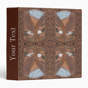 Western country tooled leather Vintage Eagle Binder