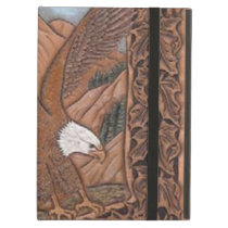 Western country tooled leather Vintage Eagle Cover For iPad Air
