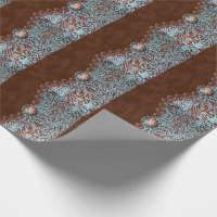 Tartan - Brown, Beige, Turquoise, Orange, Yellow Wrapping Paper Sheets, Zazzle