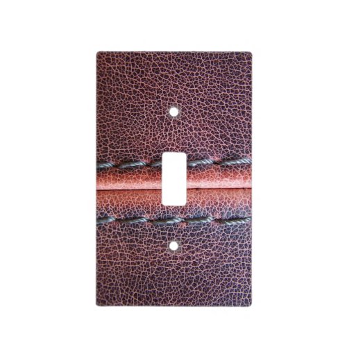 western country Weathered  Stitching Faux Leather Light Switch Cover