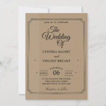 western country wedding invitations