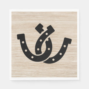 Western Country Wedding Rustic Wood Bridal Shower Napkins