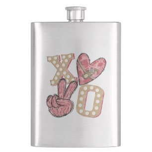 Western Country Xoxo   Hugs and Kisses Flask