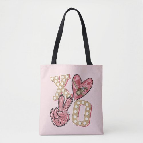 Western Country Xoxo  Hugs and Kisses Tote Bag