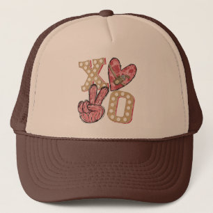 Western Country Xoxo Hugs and Kisses Trucker Hat