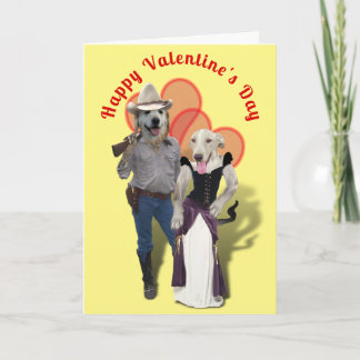 Western Couple Cowboy Cat Holiday Card