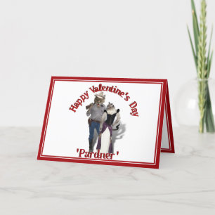 Western Couple Cowboy Cat Holiday Card