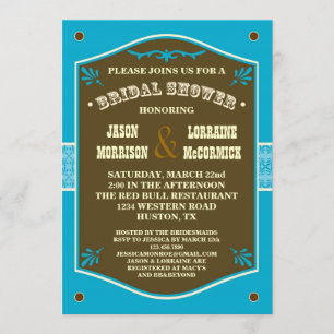 Western Couple's Bridal Shower Invitation