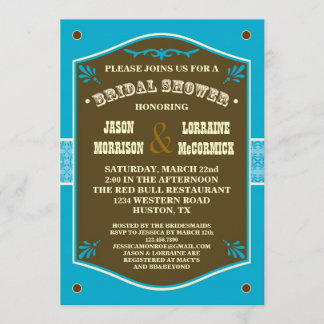 Western Couple's Bridal Shower Invitation