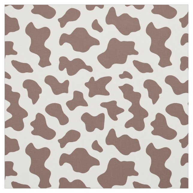 Western Cow Print Brown Spots Repeating Pattern Fabric (Swatch)